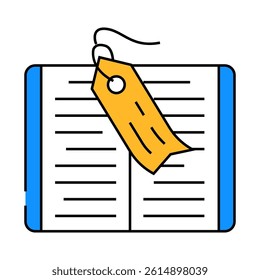 bookmark accessory line icon vector. bookmark accessory sign. isolated symbol illustration