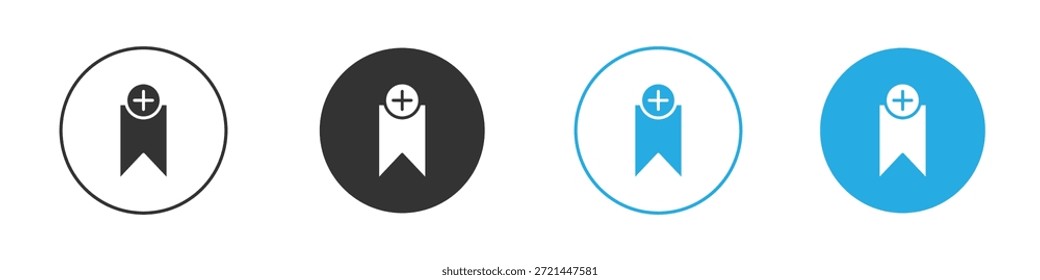 Marcador Agregar ícono para App y Diseño web. Ilustración de elemento simple.
