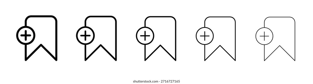 Lesezeichen Symboldesign, Logo, App, UI hinzufügen. Vektorgrafik, EPS