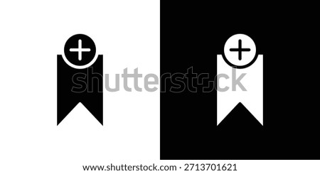 Bookmark add icon design vector collection. flat icons.