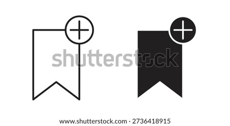 Bookmark add icon element for design projects