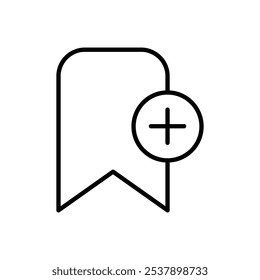 Bookmark add icon logo set vector