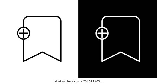 Bookmark add icon symbol concept for graphic design, Website, UI. EPS