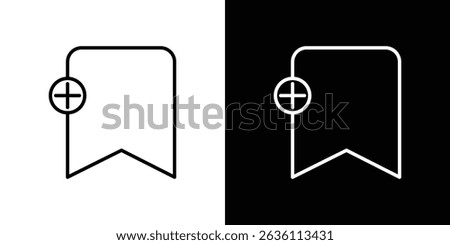 Bookmark add icon symbol concept for graphic design, Website, UI. EPS