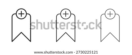Bookmark add icon symbol for Info Graphic, Design Elements and Websites
