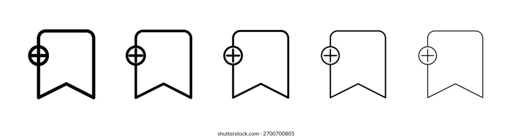 Lesezeichen Symbol hinzufügen Vektorgrafik