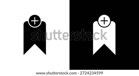 Bookmark add icon. Vector Template. Concept Icon flat design.