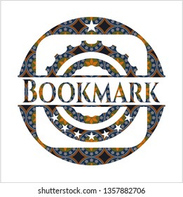 Bookmark arabesque style emblem. arabic decoration.