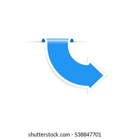 Bookmark arrow icon vector illustration. Vector ribbon stickers.