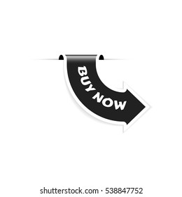 Bookmark arrow icon vector illustration. Vector ribbon stickers.