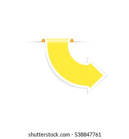Bookmark arrow icon vector illustration. Vector ribbon stickers.