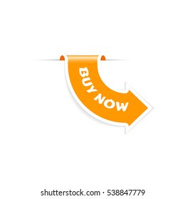 Bookmark arrow icon vector illustration. Vector ribbon stickers.