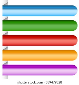 Bookmark, banner backgrounds from edge of a page.