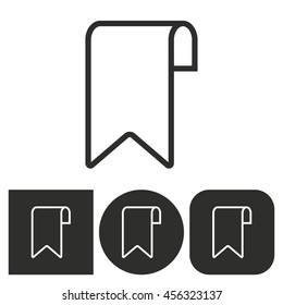 Bookmark - black and white icons. Vector illustration.