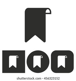 Bookmark - black and white icons. Vector illustration.