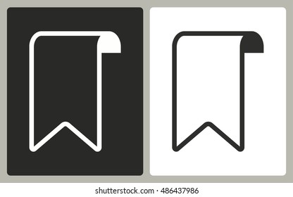 Bookmark - black and white icons. Vector illustration.