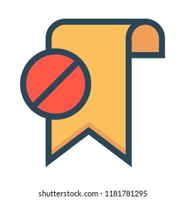 bookmark block color line icon