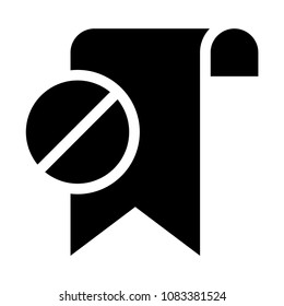 bookmark block glyphs icon