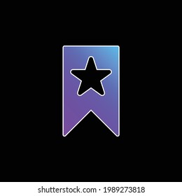 Icono de vector de gradiente azul de marcador