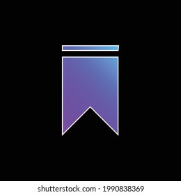 Lesezeichen-blaues Farbverlauf-Vektorsymbol