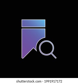 Bookmark blue gradient vector icon