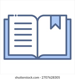 Lesezeichen Blaues Symbol, Vektorgrafik