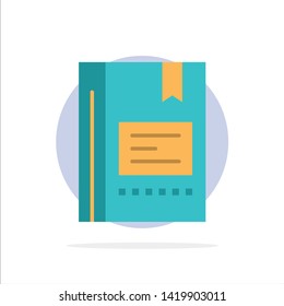 Bookmark, Book, Education, Favorite, Note, Notebook, Reading Abstract Circle Background Flat color Icon