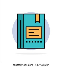 Bookmark, Book, Education, Favorite, Note, Notebook, Reading Abstract Circle Background Flat color Icon