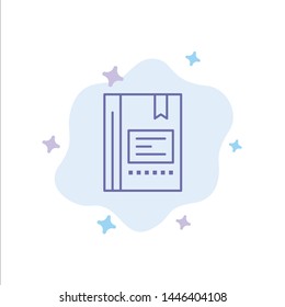Bookmark, Book, Education, Favorite, Note, Notebook, Reading Blue Icon on Abstract Cloud Background