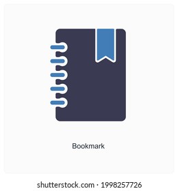 Concepto de icono de marcadores o libros
