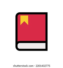 Bookmark book icon. Dictionary and textbook. Vector.
