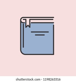 Bookmark book icon. Element of color education for mobile concept and web apps illustration. Thin line icon for website design and development, app development