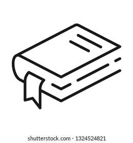 Bookmark Book icon. Line style