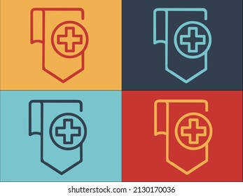 Bookmark Book Logo Template, Simple Flat Icon of book,bookmark,education