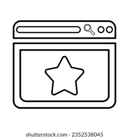 Marcador Icono De Navegador En Estilo De Esquema