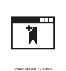 Bookmark browser icon. vector design. symbol. web. graphic. JPG. AI. app. logo. object. flat. image. sign. eps. art. picture - stock vector
