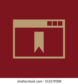 Bookmark browser icon. vector design. Bookmark browser symbol. web. graphic. JPG. AI. app. logo. object. flat. image. sign. eps. art. picture - stock vector