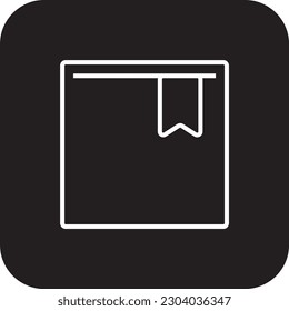 Bookmark Business and office icon with black filled line style. media, book, mark, document, dictionary, label, information. Vector illustration