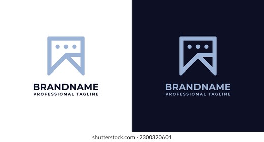 Bookmark chat Logo, suitable for any business related to bookmarks and chat