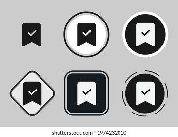 bookmark check fill icon . web icon set. Collection of high quality black outline logo for web site design and mobile dark mode apps. Vector illustration