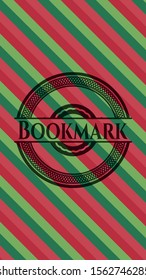 Bookmark christmas emblem. Vector Illustration. Detailed.