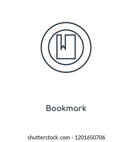 Bookmark concept line icon. Linear Bookmark concept outline symbol design. This simple element illustration can be used for web and mobile UI/UX.