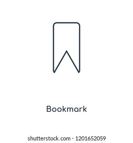 Bookmark concept line icon. Linear Bookmark concept outline symbol design. This simple element illustration can be used for web and mobile UI/UX.