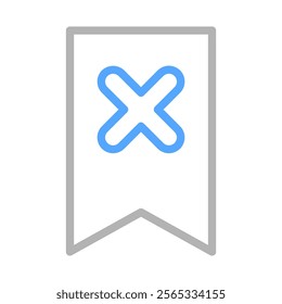 Bookmark delete icon. Concept of remove, cancel, and error.