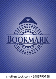 Bookmark denim background. Vector Illustration. Detailed.