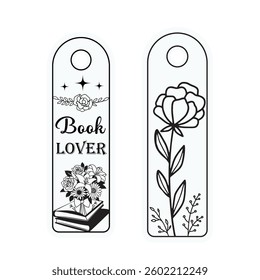 Bookmark design, flower bookmark design