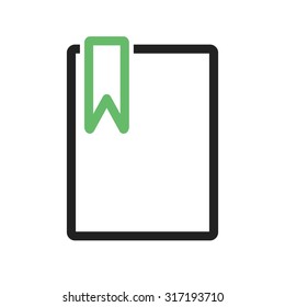 Bookmark, document, sticker icon vector image.Can also be used for user interface. Suitable for mobile apps, web apps and print media.