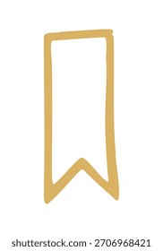 Lesezeichen-Doodle-Symbol. Vektorsymbol für Doodle-Illustration, einzeln auf weißem BG.