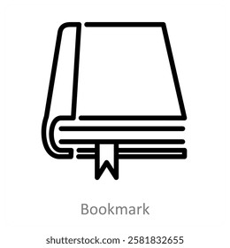 Bookmark and education icon concept