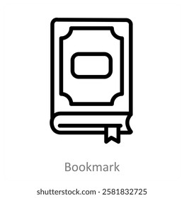 Bookmark and education icon concept